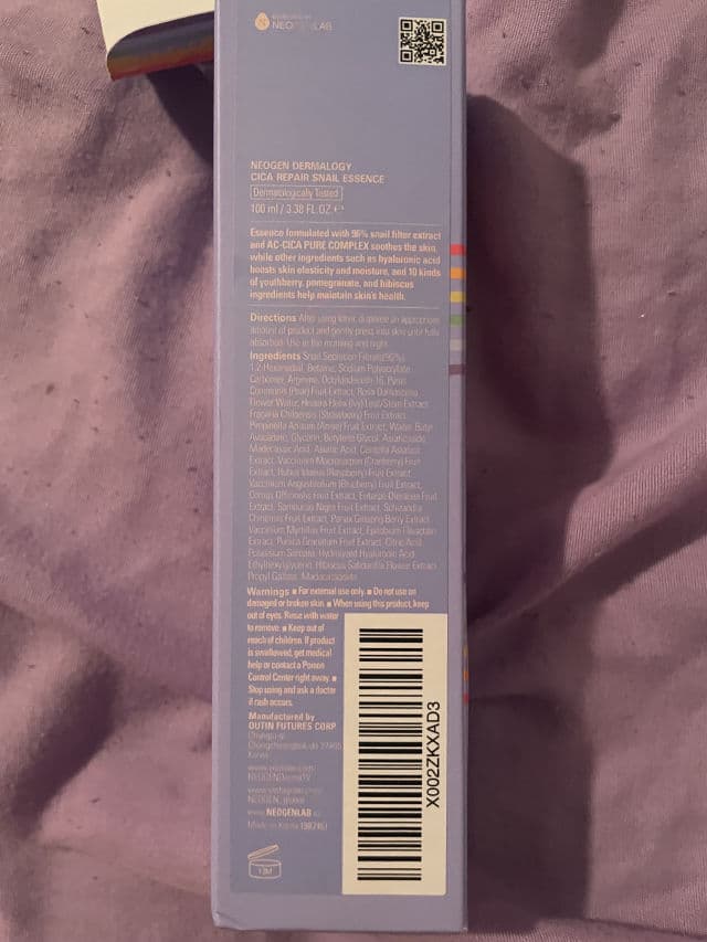 NEOGEN Dermalogy Cica Repair Snail Essence review photo by AriZombieSkincare