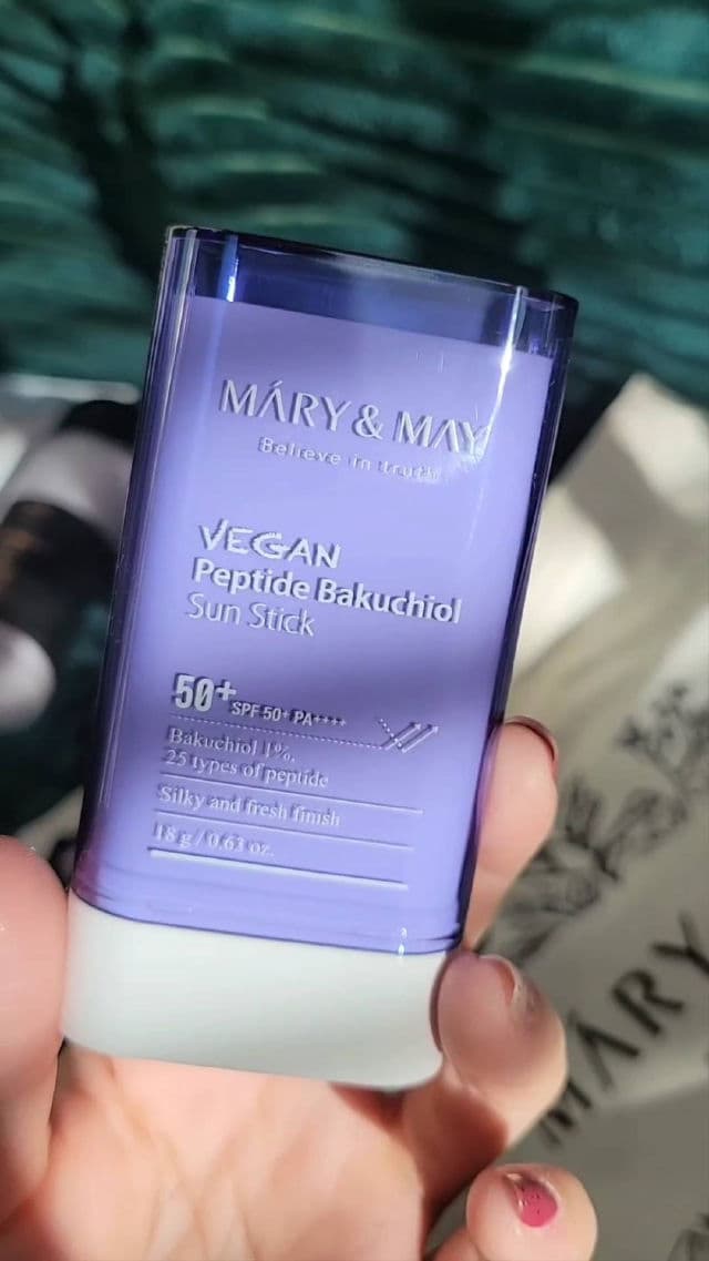 Mary&May Vegan Peptide Bakuchiol Sun Stick SPF50+ PA++++ review photo by JillF