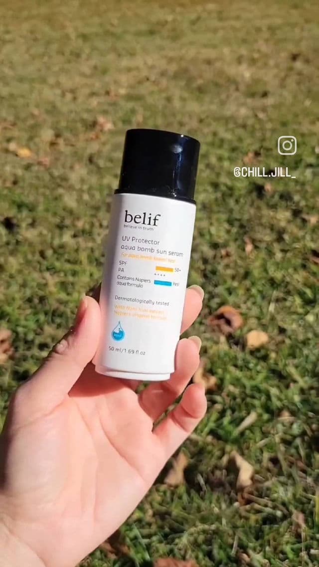 belif UV Protector Aqua Bomb Sun Serum SPF50+ PA++++ review photo by JillF