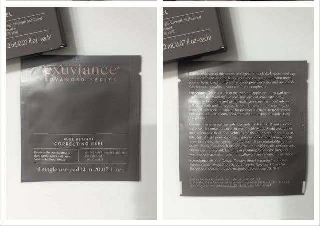 Exuviance Pure Retinol Correcting Facial Peel review photo by merllamicorn