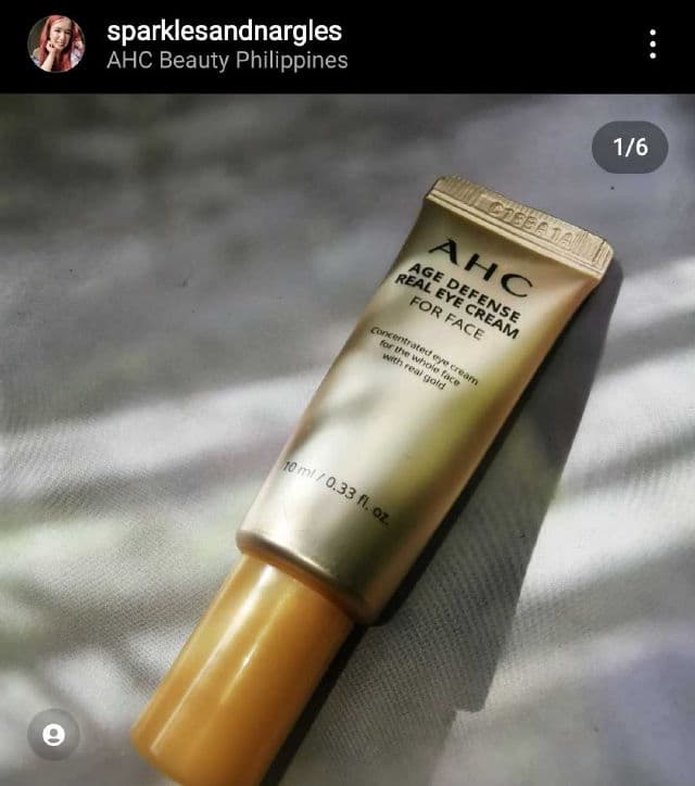 AHC Age Defense Real Eye Cream for Face review photo by sparklesandnargles