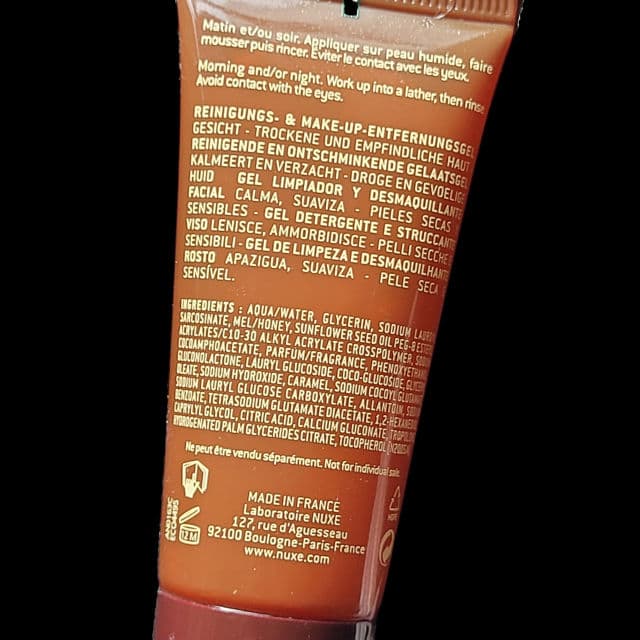 Nuxe Reve De Miel Facial Cleansing and Make-up Remover Gel review photo by sparklesandnargles