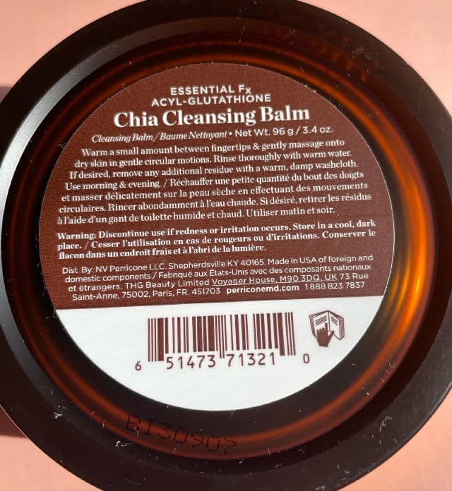 Perricone MD Essential Fx Acyl-Glutathione Chia Cleansing Balm review photo by jpjpleeee
