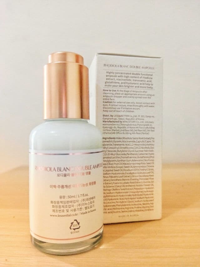 L'ESSENTIAL Rhodiola Double Blanc Ampoule review photo by Chantiara