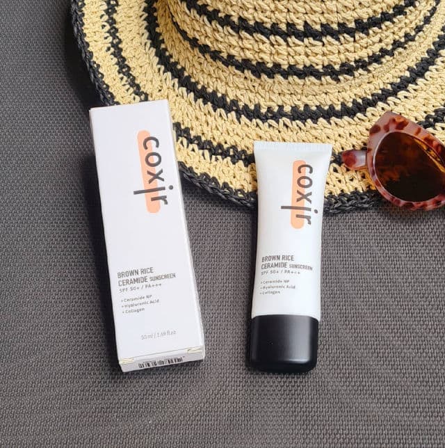 Coxir Brown Rice Ceramide Sunscreen SPF50+ PA+++ review photo by marestest