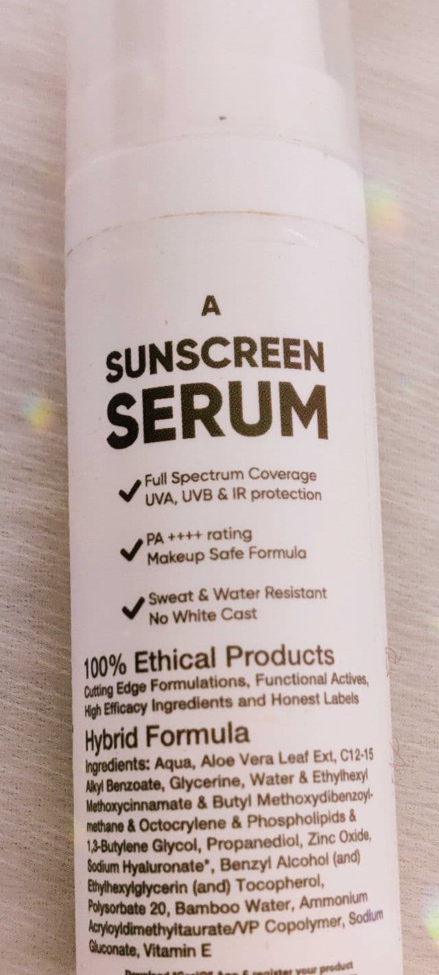 COSiQ SPF 50 Sunscreen Serum review photo by skincarewithbookworm