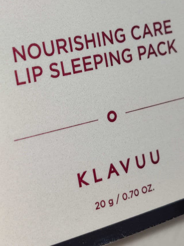 Klavuu Nourishing Care Lip Sleeping Pack review photo by skincarewithbookworm
