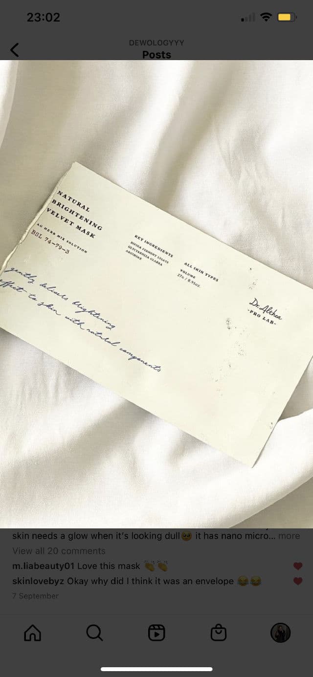 Dr. Althea Natural Brightening Velvet Mask review photo by Dewologyyy
