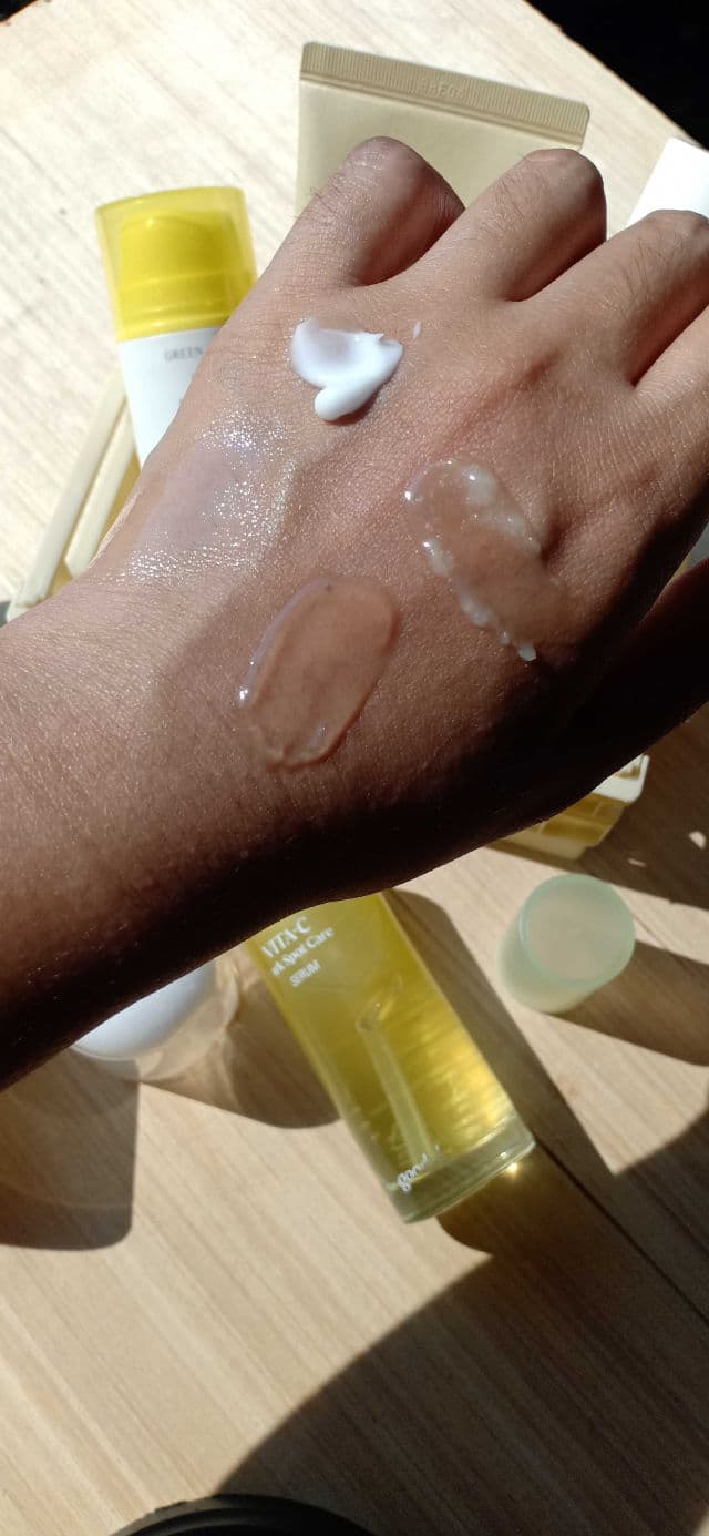 GOODAL Green Tangerine Vita C Dark Spot Care Sun Serum SPF 50+ PA++++  review photo by aliskinn
