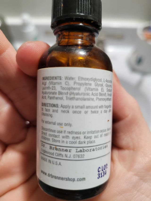 Dr. Brenner Vitamin C Serum Ferulic Acid, Vitamin E and Hyaluronic Acid review photo by DrMoate