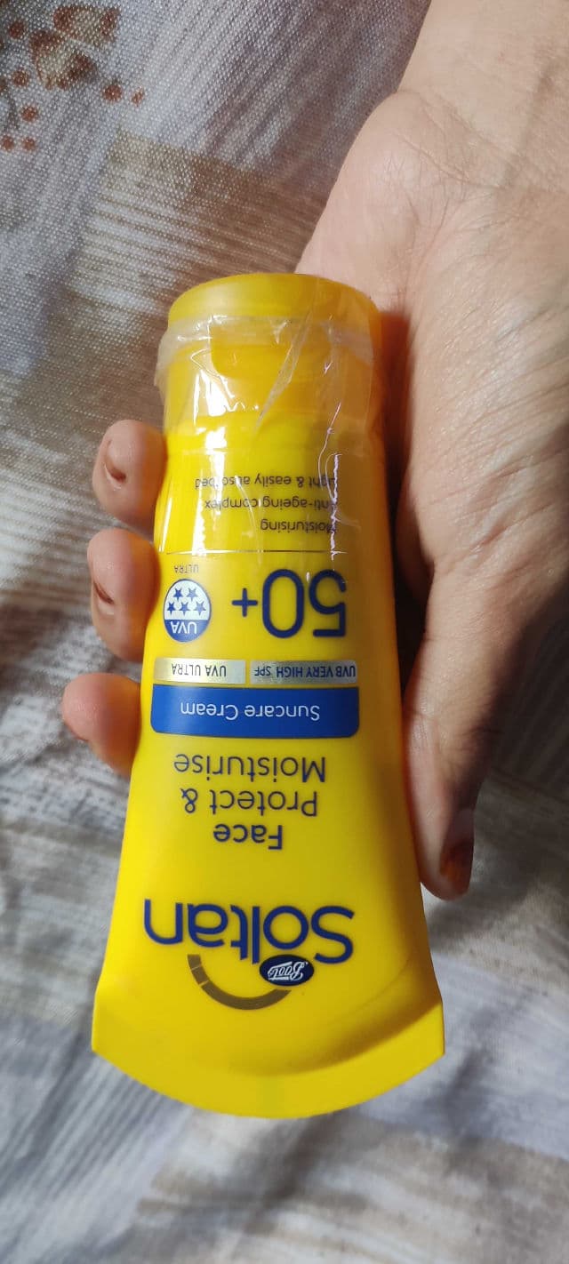 Boots Soltan Protect & Moisturise Sun Cream SPF 50+ review photo by justrisha