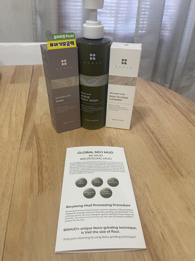 BRMUD Recovery Mud Pack to Foam Facial Cleanser review photo by Jahquis27