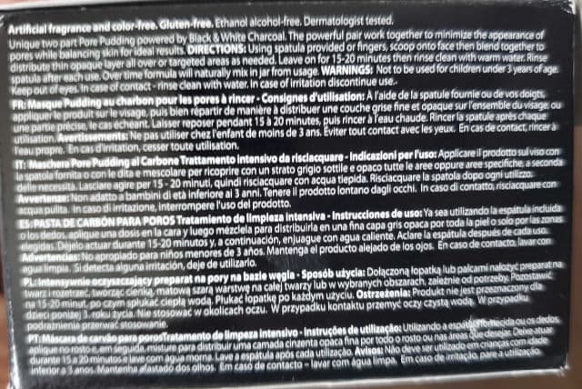 Charcoal Pore Pudding product review