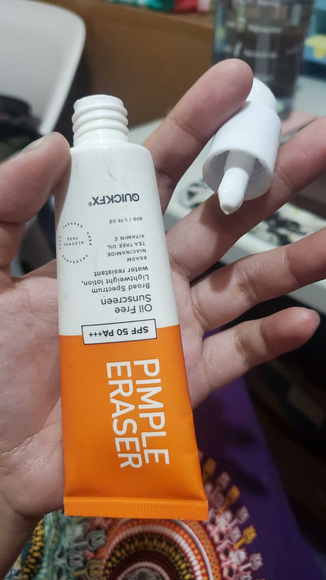 QUICK FX Pimple Eraser Oil Free Sunscreen with SPF 50+ review photo by Renegade