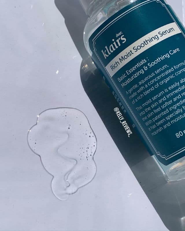 Dear, Klairs Rich Moist Soothing Serum review photo by Kelly Reviews