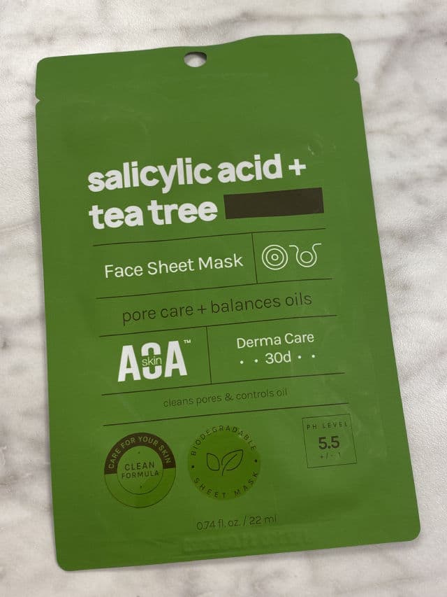 AOA Skin Salicylic Acid + Tea Tree Sheet Mask review photo by DanielleSkin27