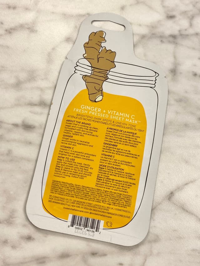 Sweet Chef Ginger + Vitamin C Fresh Pressed Sheet Mask review photo by DanielleSkin27