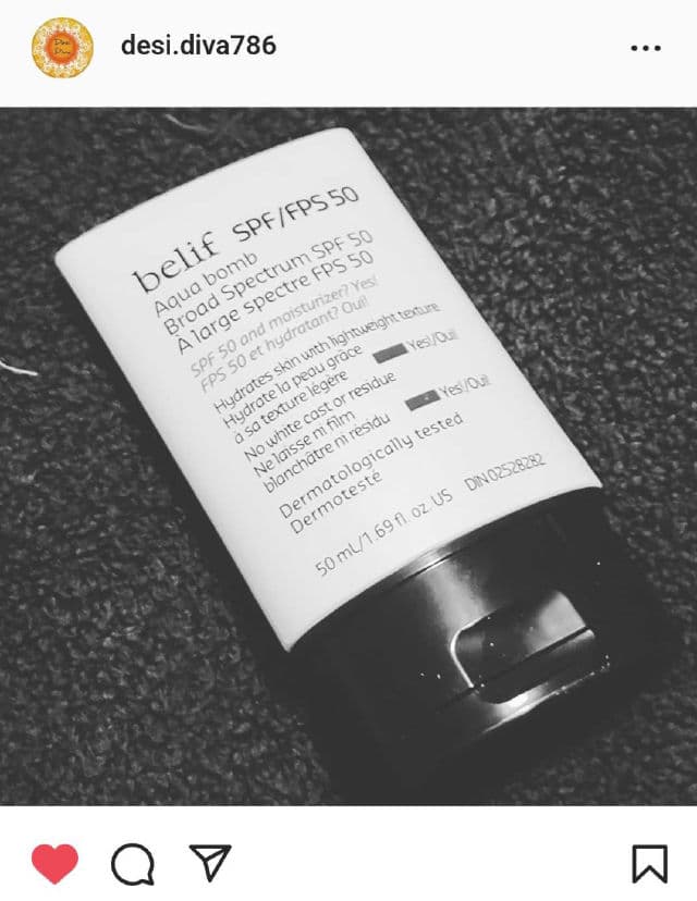 belif The True Cream - Aqua Bomb Sunscreen Broad Spectrum SPF 50 review photo by Lipstickqueen1