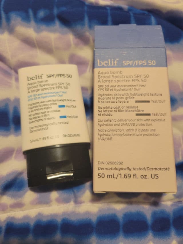 belif The True Cream - Aqua Bomb Sunscreen Broad Spectrum SPF 50 review photo by Lipstickqueen1