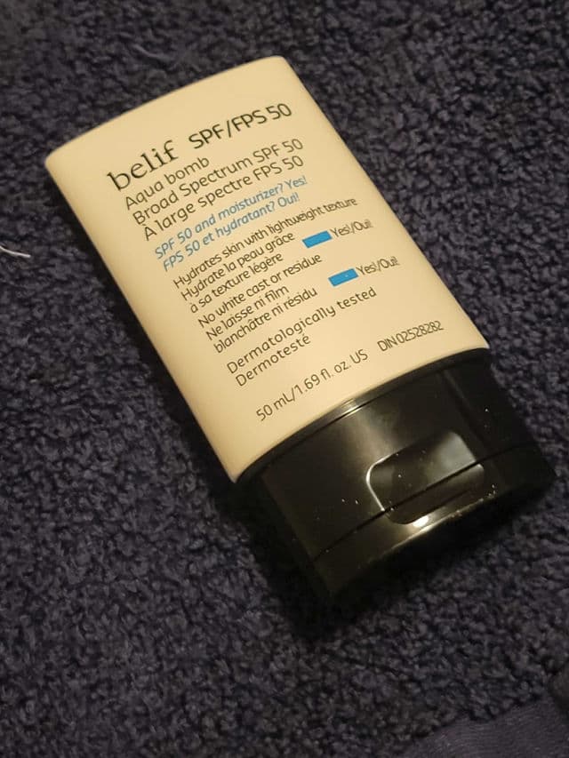 belif The True Cream - Aqua Bomb Sunscreen Broad Spectrum SPF 50 review photo by Lipstickqueen1