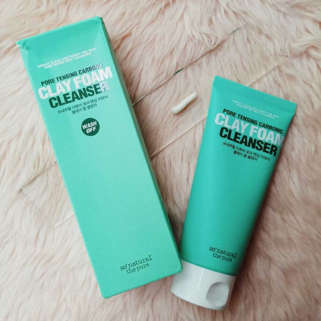 So Natural Pore Tensing Carbonic Clay Foam Cleanser review photo by itskateM