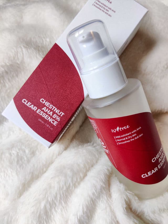 ISNTREE Chestnut AHA 8% Clear Essence review photo by Skincaria