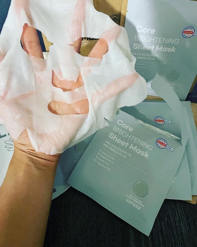 Varuza Core Brightening Sheet Mask with Niacinamide 5% review photo by AngieQuantas
