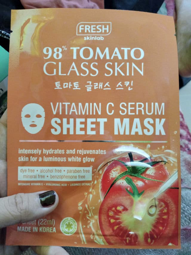 Fresh Skinlab Tomato Glass Skin Vitamin C Serum Sheet Mask review photo by chaeley