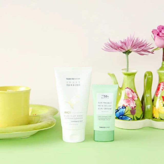 THANK YOU FARMER Rice Pure Clay Mask to Foam Cleanser review photo by Corinaliz