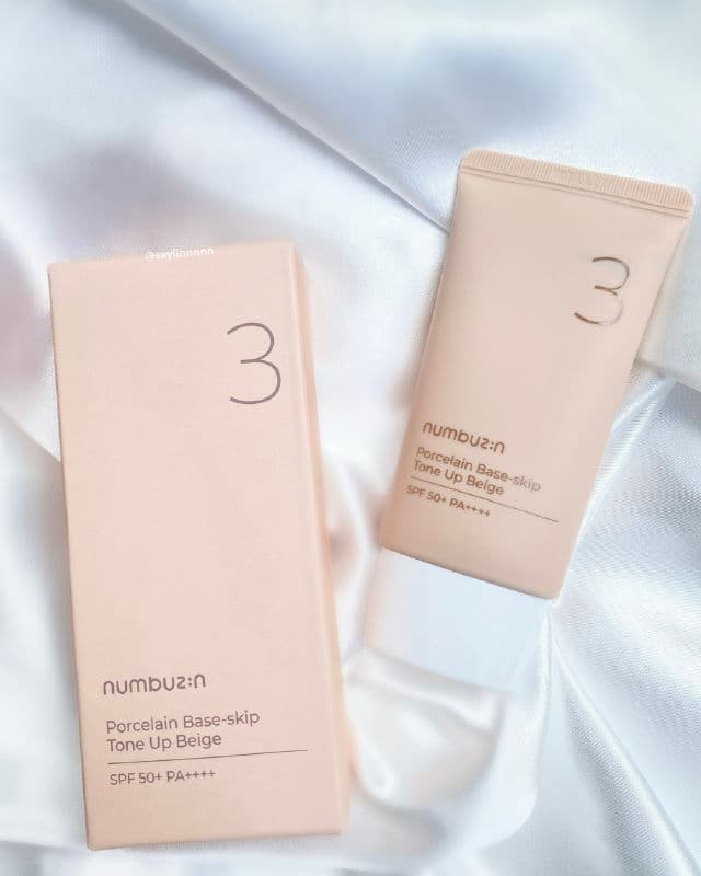 numbuzin No.3 Porcelain Base-Skip Tone Up Beige SPF50+ PA++++ review photo by saylin