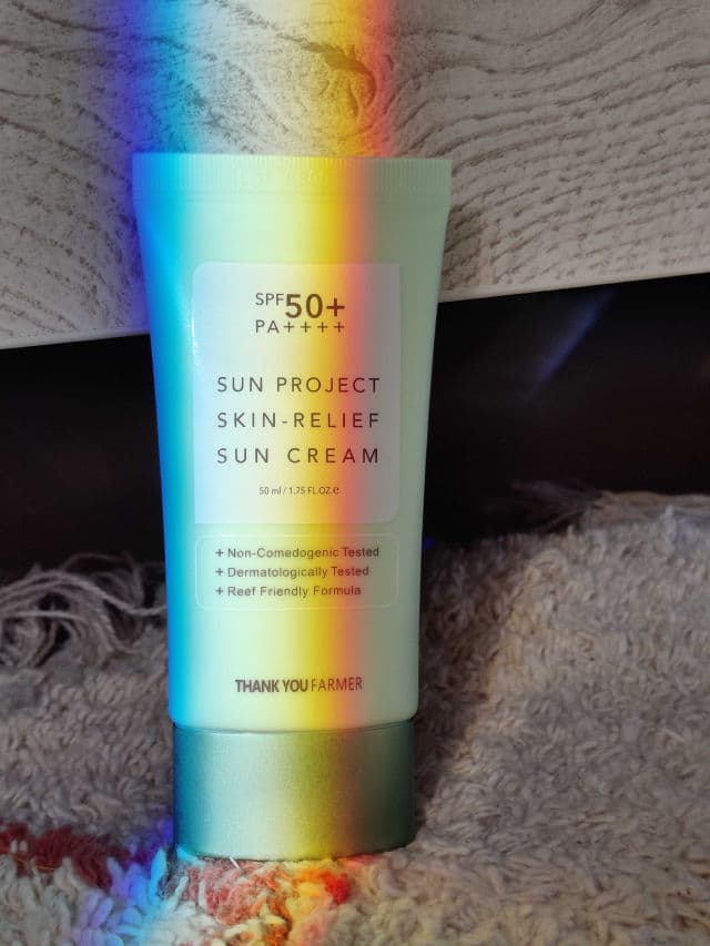 THANK YOU FARMER Sun Project Skin Relief Sun Cream SPF50+ PA++++ review photo by Lesyao