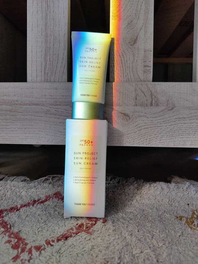 THANK YOU FARMER Sun Project Skin Relief Sun Cream SPF50+ PA++++ review photo by Lesyao