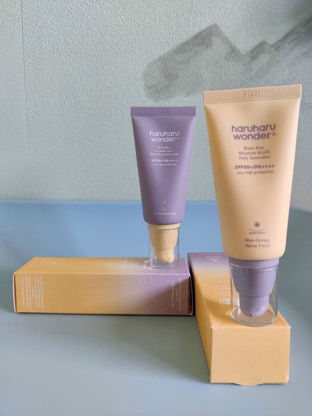 HaruHaru WONDER Black Rice Pure Mineral Relief Daily Sunscreen SPF50+/PA++++ review photo by Lesyao