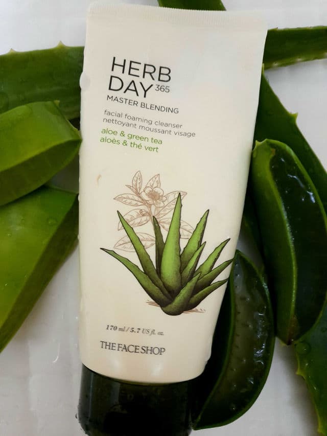 THE FACE SHOP Herb Day 365 Master Blending Foaming Cleanser Aloe & Green Tea review photo by Chinggy