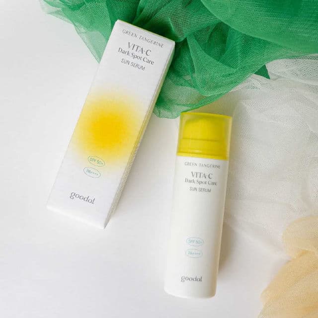 GOODAL Green Tangerine Vita C Dark Spot Care Sun Serum SPF 50+ PA++++  review photo by CLThingsiLove