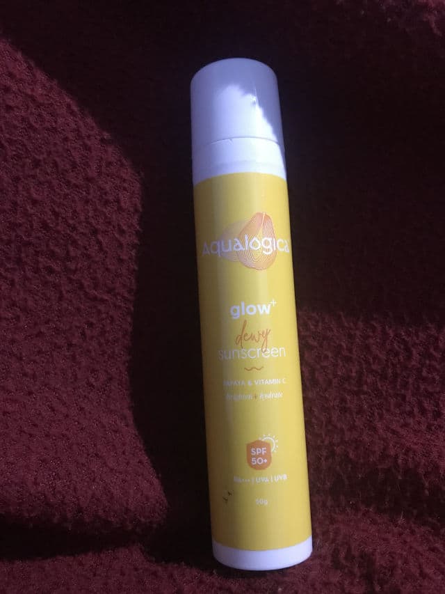 Aqualogica Glow+ Dewy Sunscreen with SPF 50 PA+++ review photo by ponytailpalooza