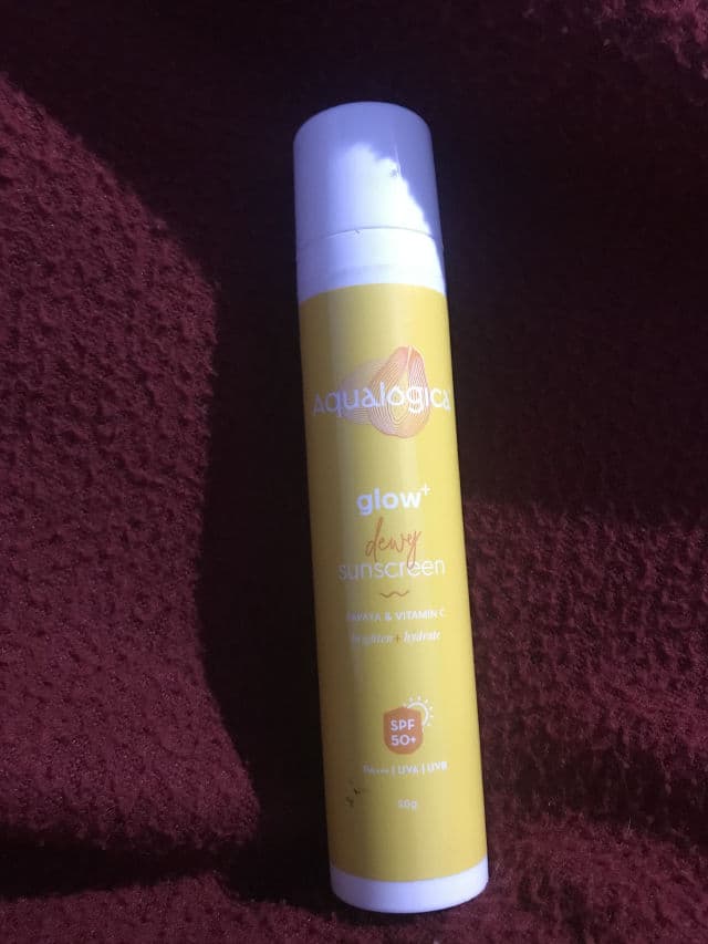 Aqualogica Glow+ Dewy Sunscreen with SPF 50 PA+++ review photo by ponytailpalooza