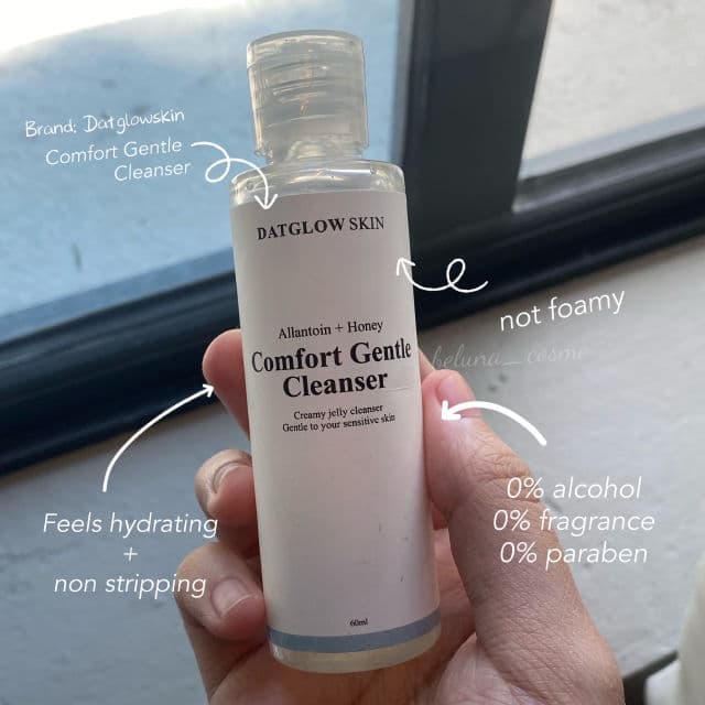 datglowskin Allantoin + Honey Comfort Gentle Facial Wash Cleanser review photo by natashacosme