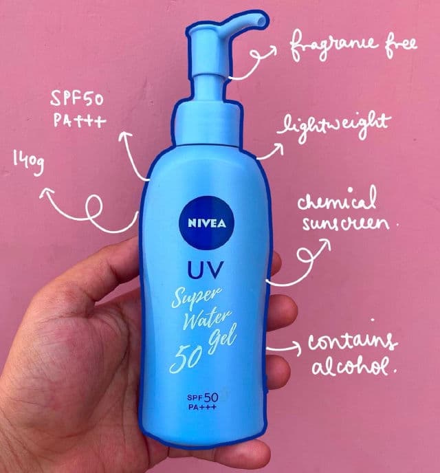 Nivea UV Super Water Gel Sunscreen SPF50 PA+++ review photo by chubbiepeachie