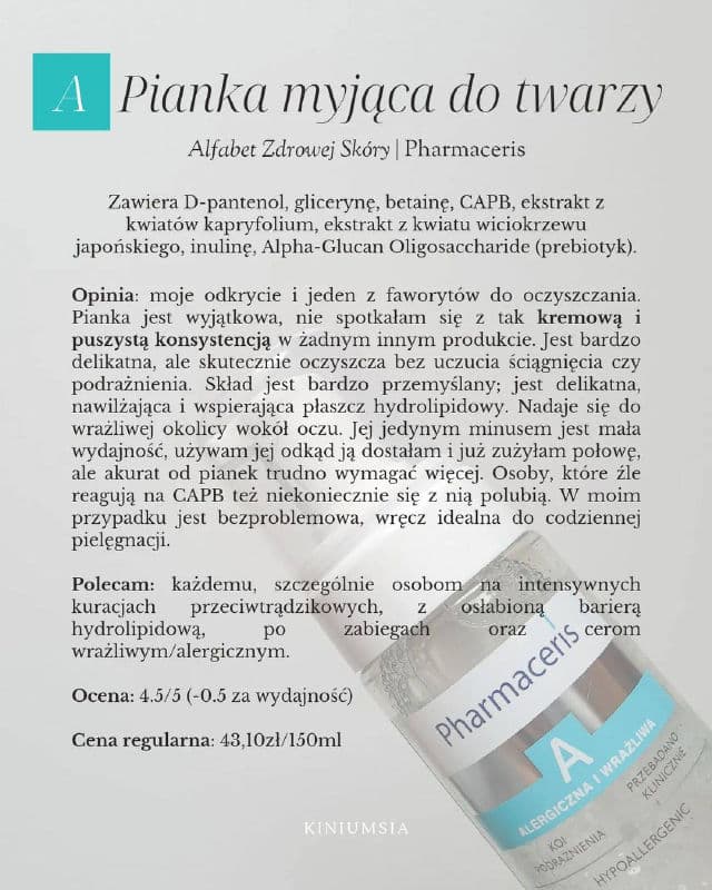 Pharmaceris A Soothing Foam Face and Eye Cleanser - Puri-Sensilium review photo by Kiniumsia
