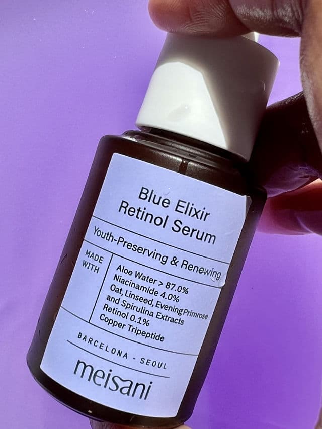 Meisani Blue Elixir Retinol Serum review photo by glowyskinsk