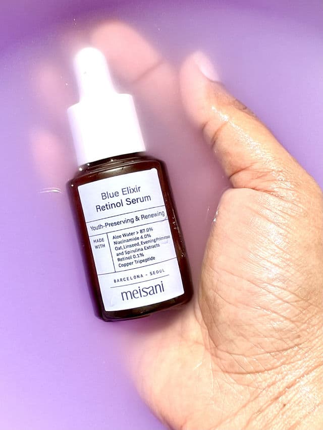 Meisani Blue Elixir Retinol Serum review photo by glowyskinsk
