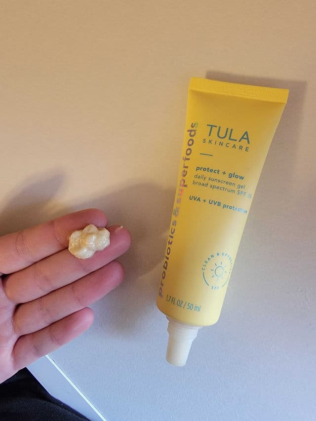 TULA Skincare Protect + Glow Daily Sunscreen Gel Broad Spectrum SPF 30 review photo by Ariannahaverly