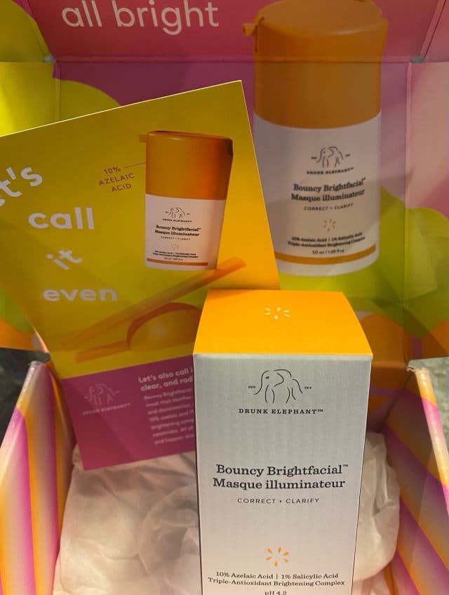 Drunk Elephant Bouncy Brightfacial review photo by jennstarwalt
