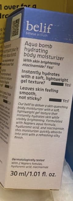 belif Aqua Bomb Hydrating Body Moisturizer review photo by jennstarwalt