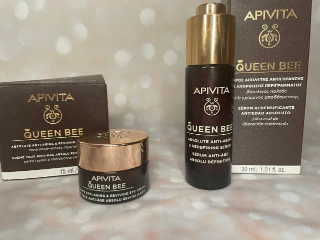 Apivita Queen Bee Absolute Anti-Aging & Redefining Serum review photo by BeautyByJennMarie