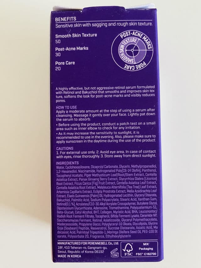 Retinol Intense Reactivating Serum product review