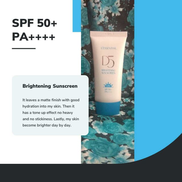 D5 Brightening Sunscreen SPF50+ PA++++ product review