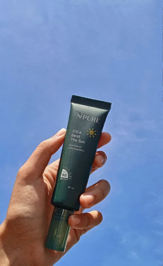 N'Pure Cica Beat The Sun SPF 50 PA ++++ review photo by OryzaPermata
