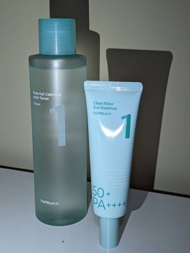 numbuzin No.1 Pure-Full Calming Water Sunscreen SPF50+ PA++++  review photo by vanicream